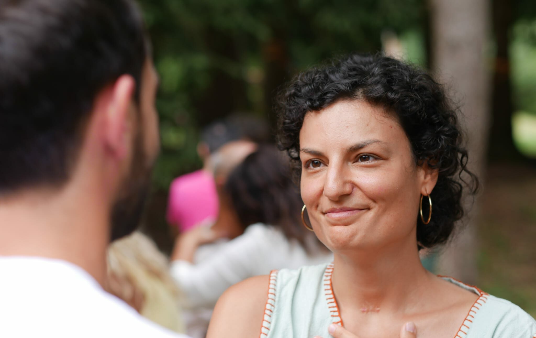 Francesca durante un evento di Biodanza a Genova