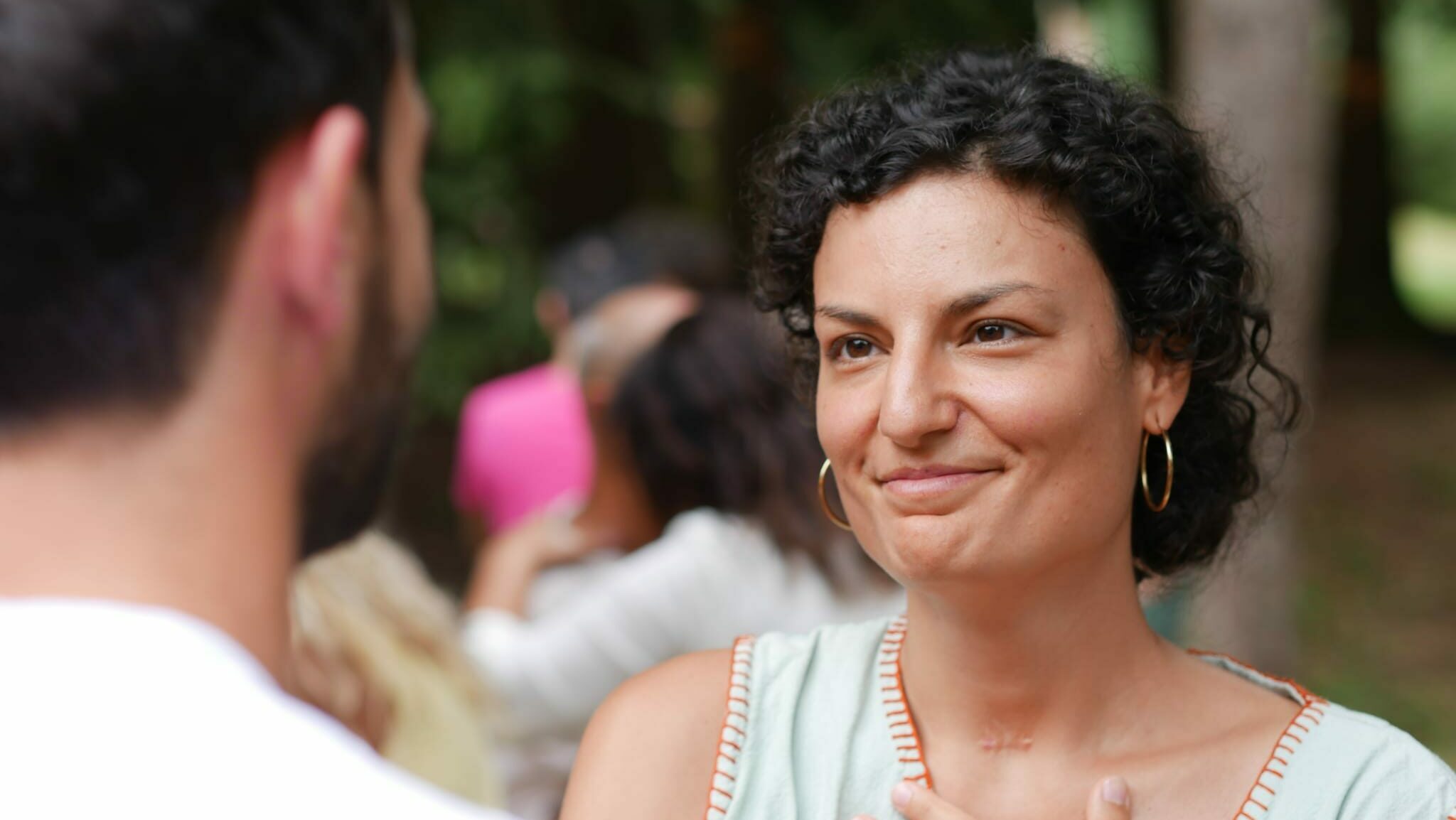 Francesca durante un evento di Biodanza a Genova